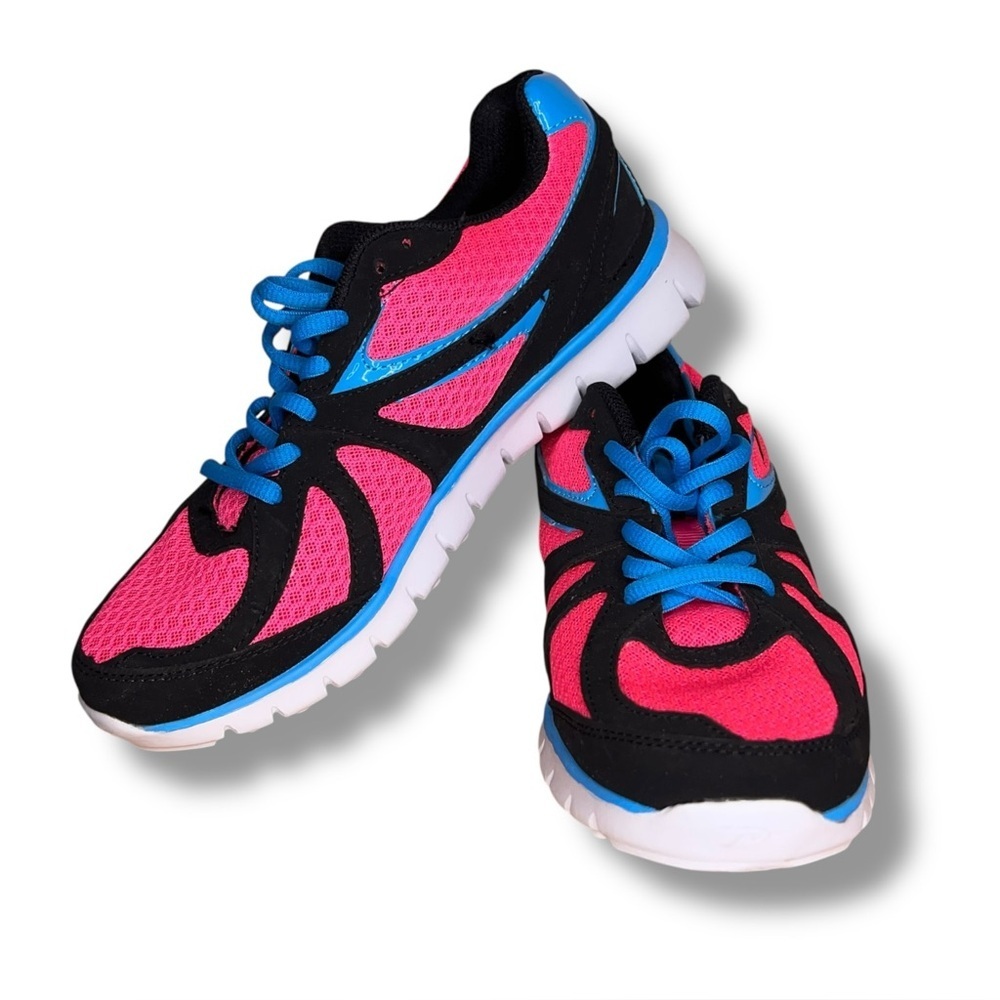 Size 9 Pro Player Neon Pink Blue Athletic Sneakers Womens Casual Comfortable